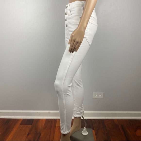 NEW MADEWELL WHITE HIGH-WAISTED SKINNY JEANS - Picture 4 of 8